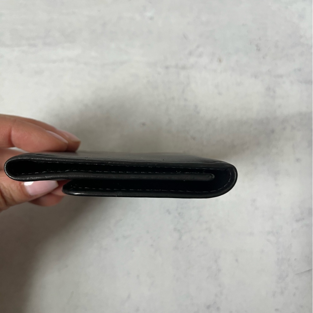 COACH Leather Tri-Fold Wallet Black NEW - Picture 3 of 5